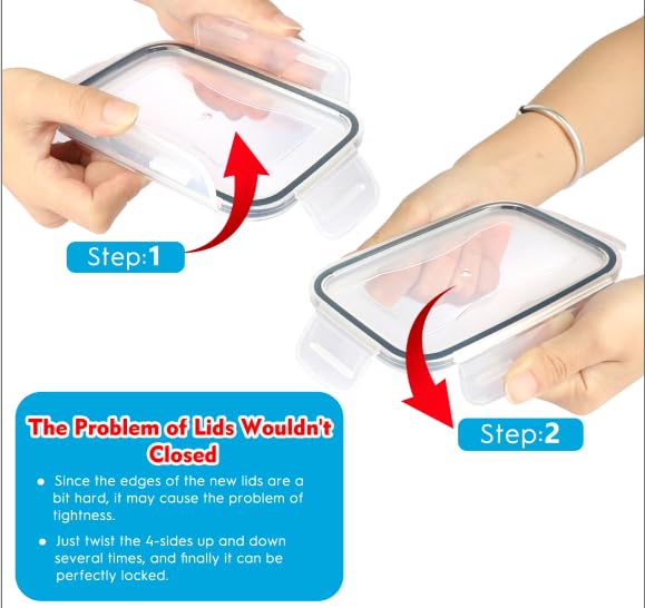 Airtight Food Storage Container Set with Lids, 32 Pcs BPA Free Plastic Food Canisters for Kitchen Pantry Organization and Storage, with Labels, Marker & Spoon Set