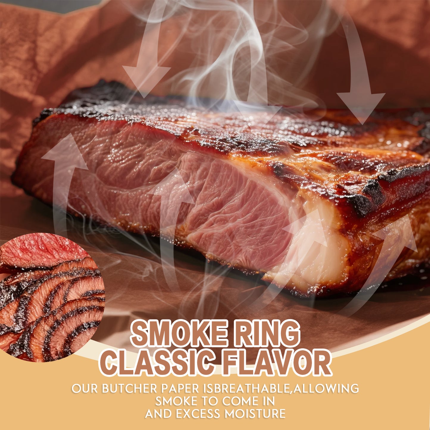 Butcher Paper Roll, AOKIWO18" x 1200" for Smoker BBQ Grilling Smoking Meat Unbleached Uncoated Unwaxed (Pink, 18" x 100')