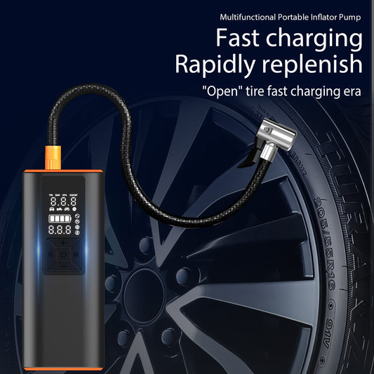 Cordless Tire Inflator Portable - 150 PSI Digital Pressure Gauge & LED Light, for Car Tires with Automatic Shutoff,USB Air Pump,Inflator Pump