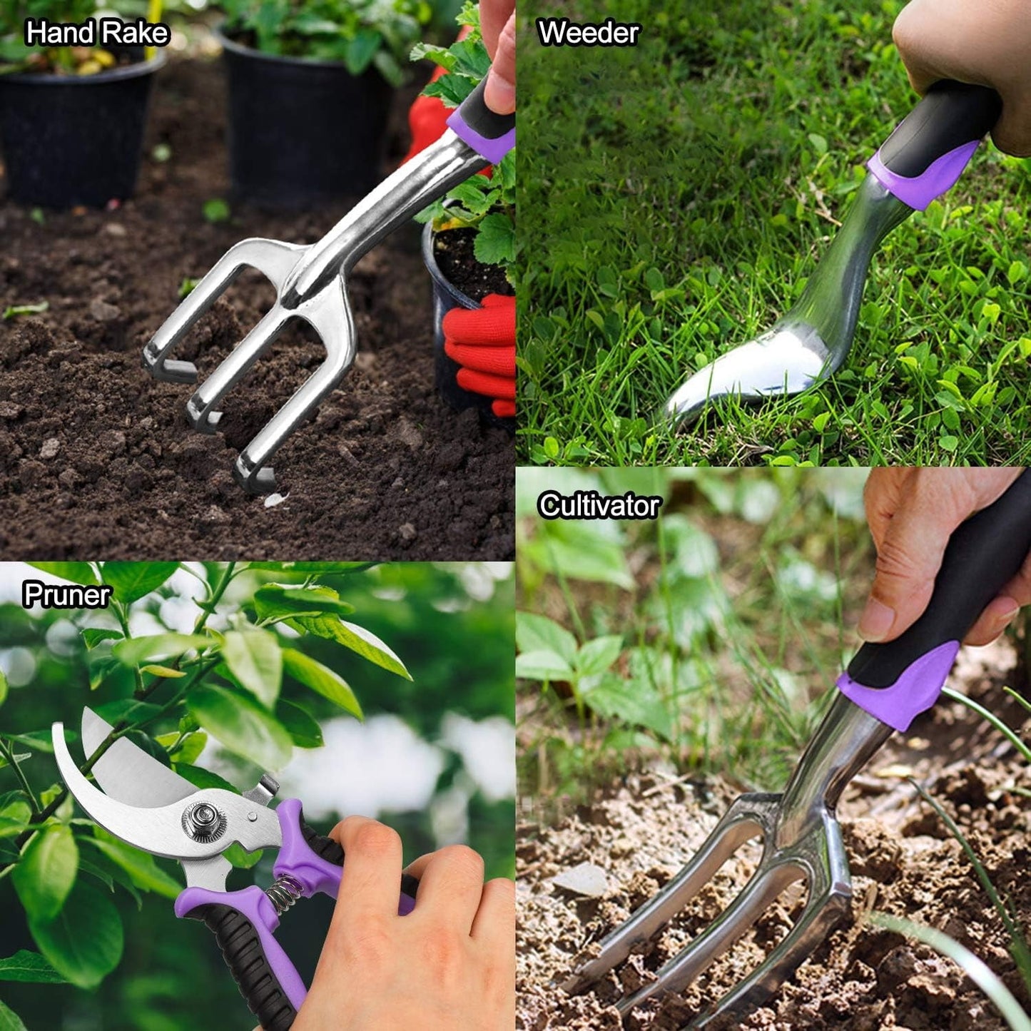 Heavy Duty Gardening Tools - 29-Piece Gardening Gifts for Women, Mom, Men - Durable, Ergonomic Garden Tool Set