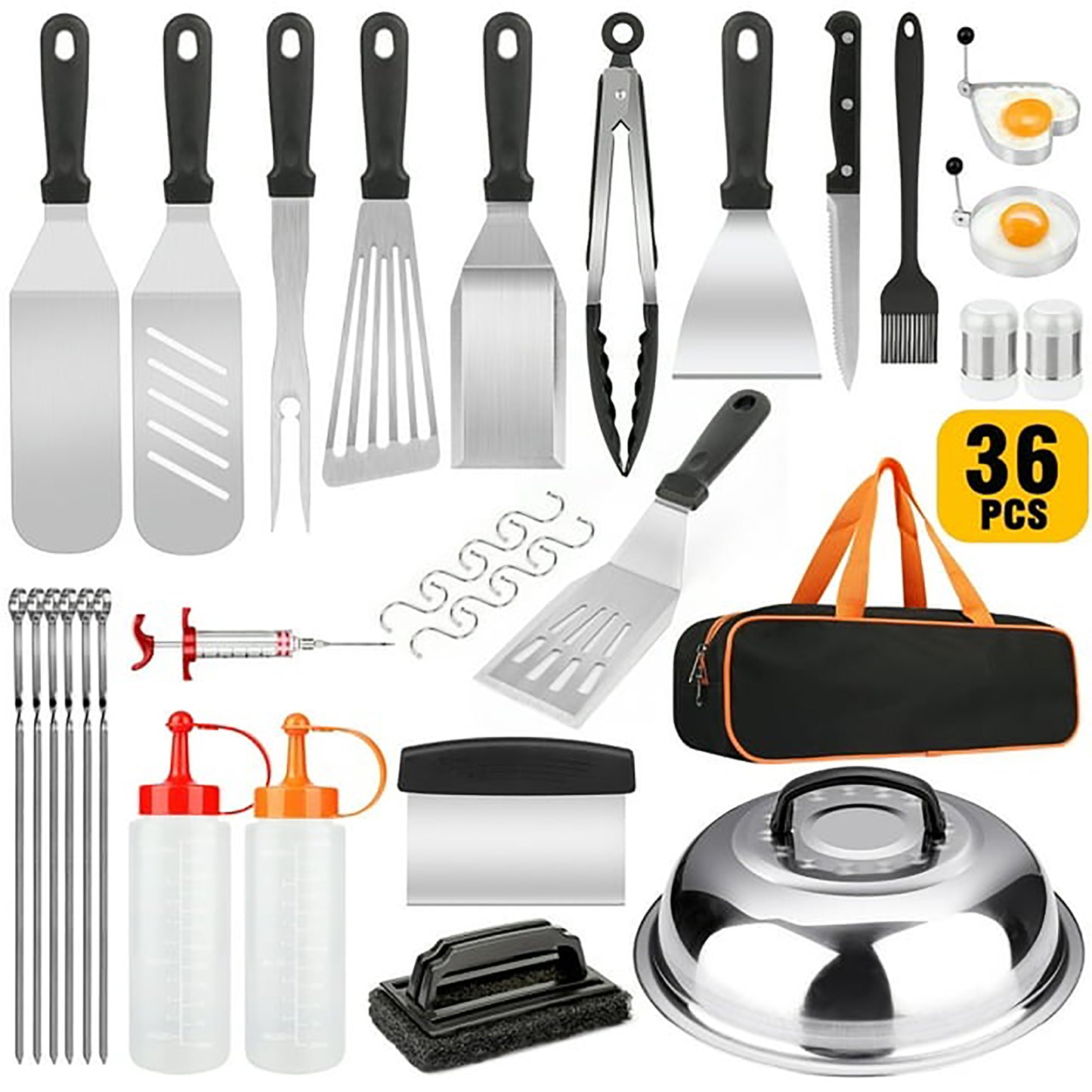 Mibote 36-Piece Griddle Accessories for Blackstone - BBQ Grill Accessories - Flat Top Grill