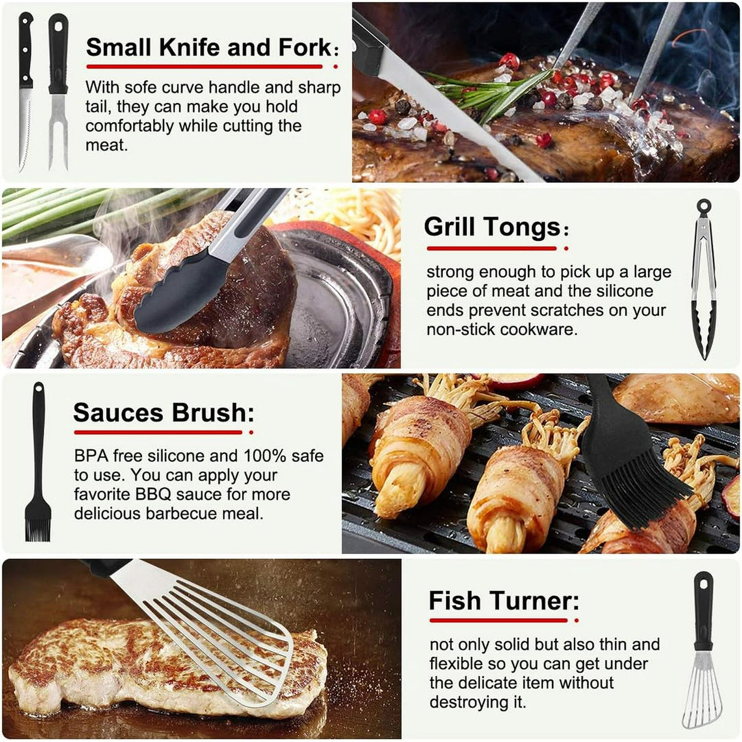 Mibote 36-Piece Griddle Accessories for Blackstone - BBQ Grill Accessories - Flat Top Grill