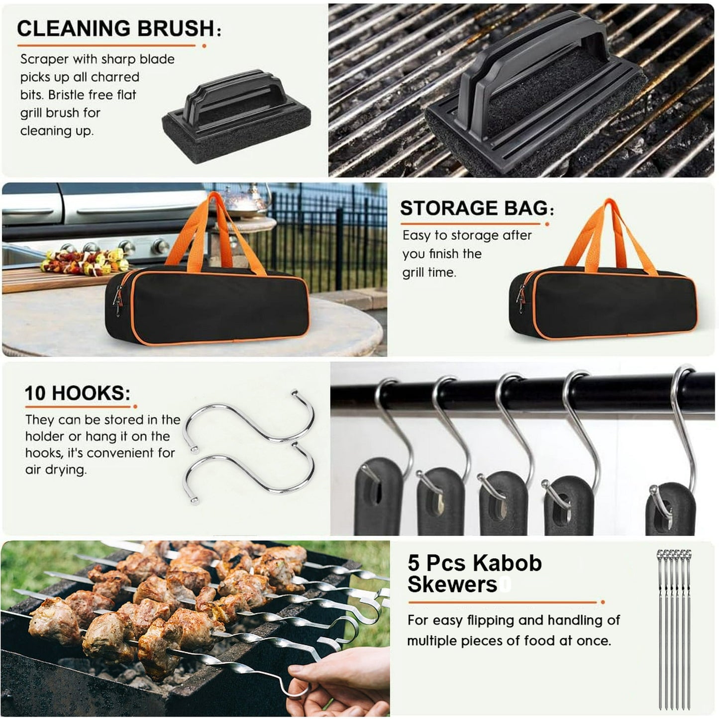 36-Piece Griddle Accessories for Blackstone - BBQ Grill Accessories - Flat Top Grill