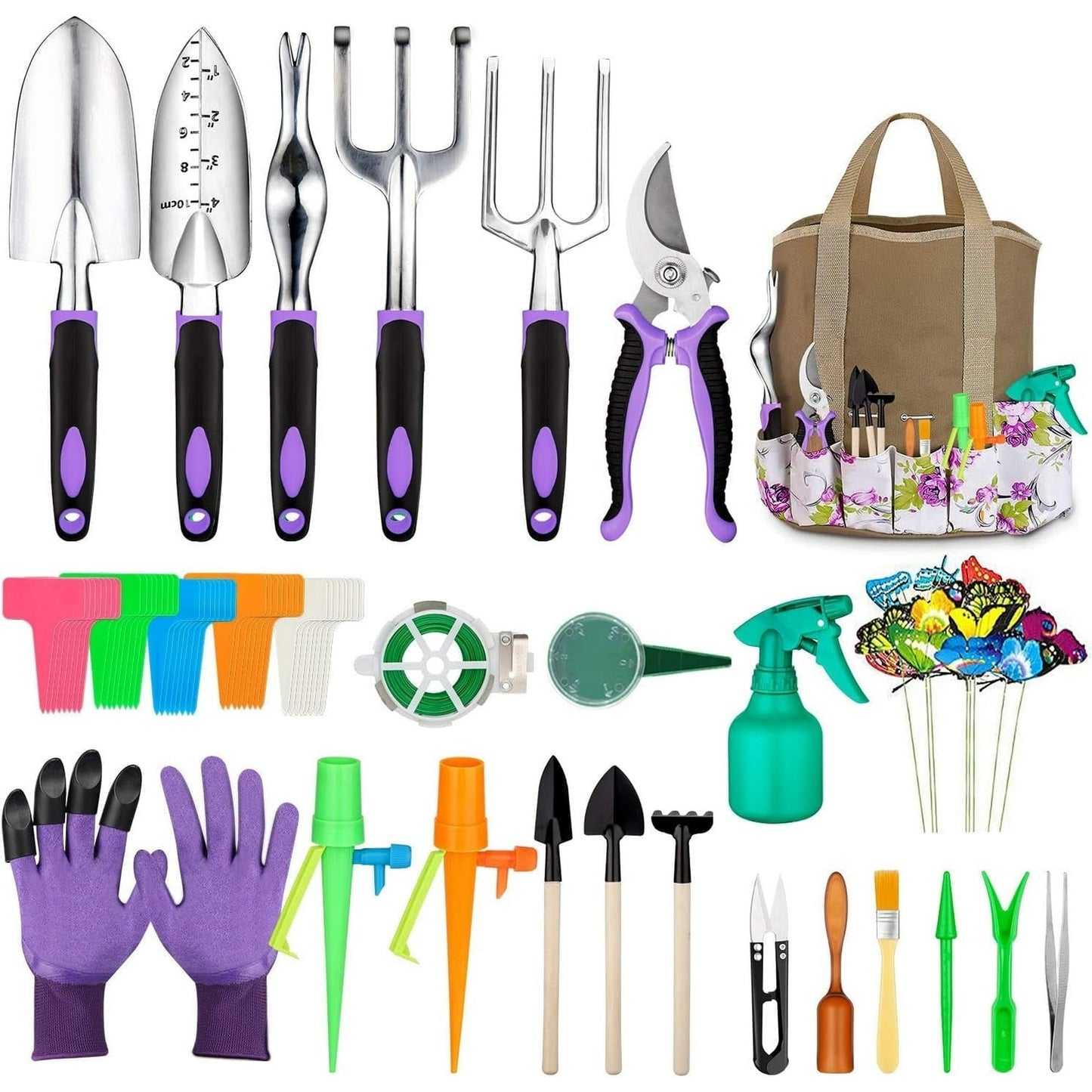 Heavy Duty Gardening Tools - 29-Piece Gardening Gifts for Women, Mom, Men - Durable, Ergonomic Garden Tool Set