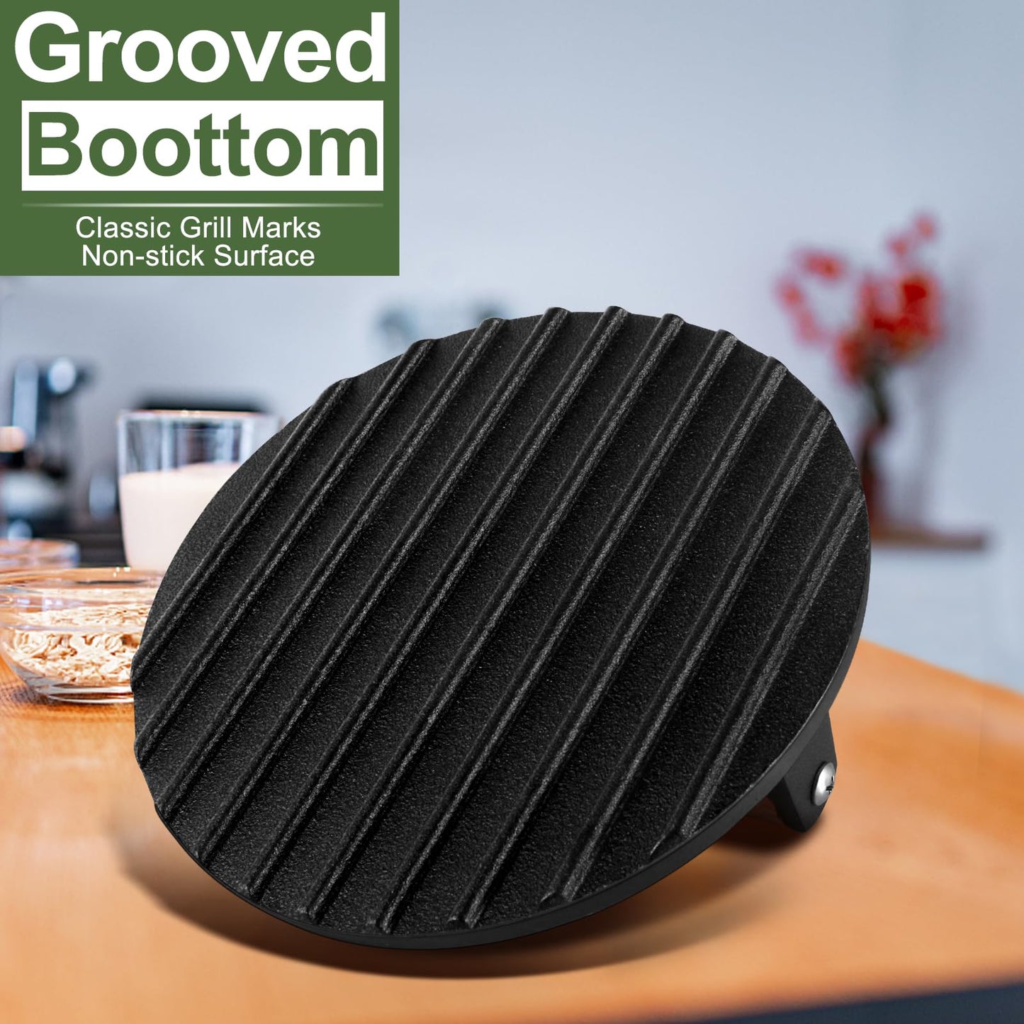 2 Set Griddle Accessories for Blackstone, 12 Inch Heavy Duty Round Melting Dome with 7" Round Cast Iron Grill Burger Bacon Press, Perfect for Blackstone Camp Chef Flat Top Griddle Grill